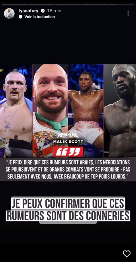 arena on twitter tyson fury rÉpond au coach de wilder sur insta