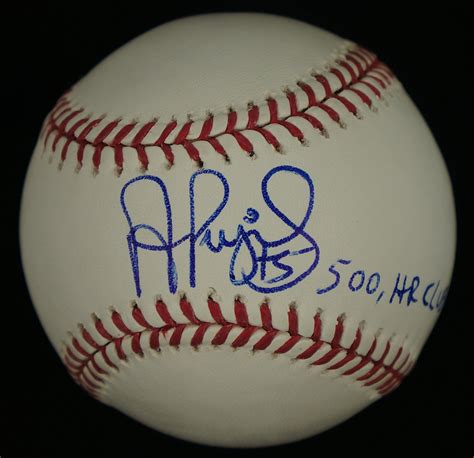 Lot Detail Albert Pujols Autographed And Inscribed 500 Hr Club Baseball