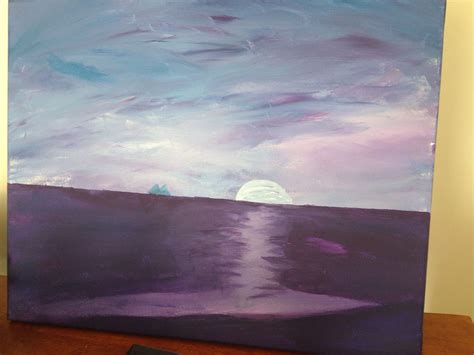 Canvas Painting Purple Sunset Art Painting Canvas Painting