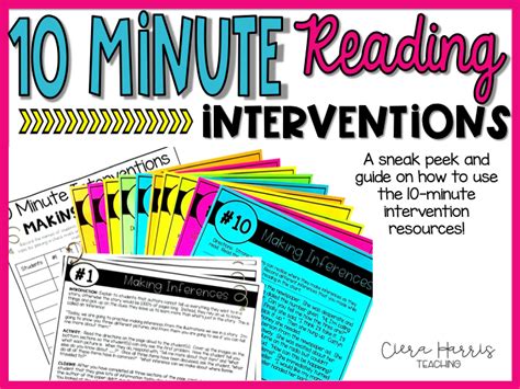 Reading Intervention Activities A Sneak Peek At 10 Minute Interventions