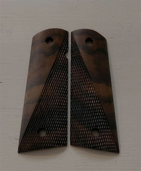 1911 Full Size Walnut High Figure Grips Handcrafted Grips