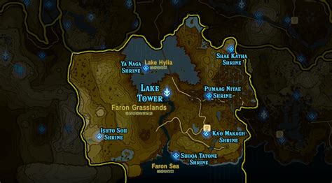 The Map For Lake Tower In The Elder World