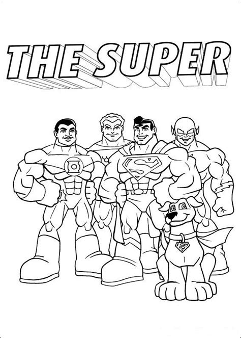Super Friends Fargelegging For Barn Tegninger For Utskrift Og