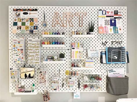 Ikea Craftroom Pegboard Organisation Style Your Craft Room And Get