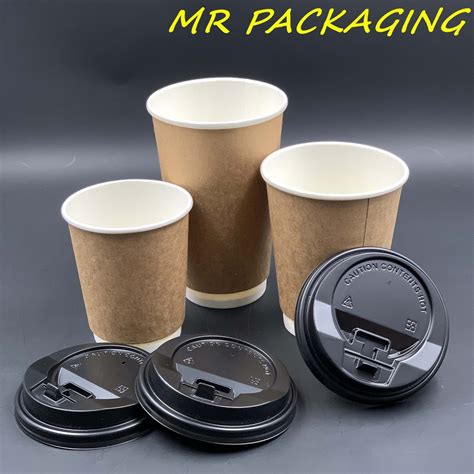 Paper Hot Cup 8oz 12oz 16oz With Lid Single Double Wall