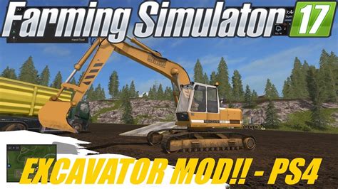 Excavator Mod Farming Simulator 17 Ps4 Youtube