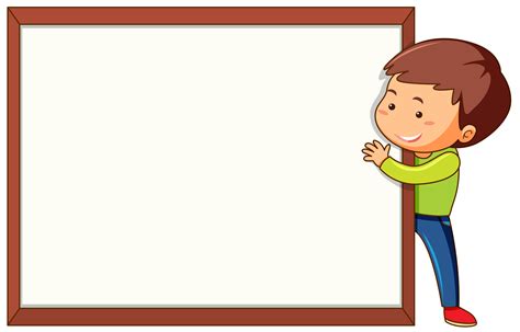 Boy With Blank Frame Template 525415 Vector Art At Vecteezy