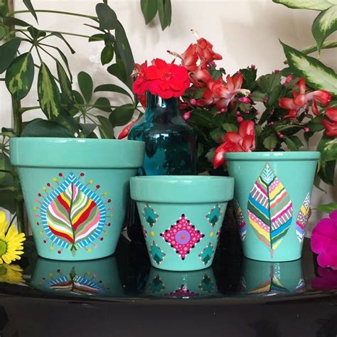 Flower Pot Pot Sasking Cactus Gardener Peindre Des Pots En Terre Cuite Pots De Fleurs