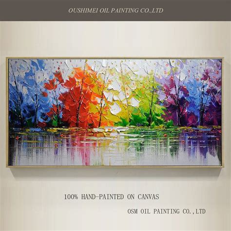 Wholesale High Quality Abstract Trees Oil Painting On