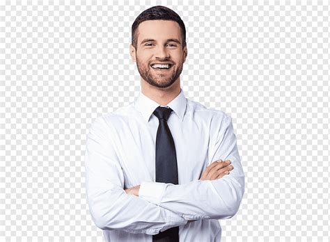 Homem vestindo camisa branca e gravata preta empresário sorriso