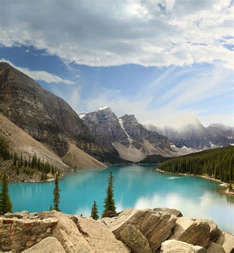 Moraine Lake Banff National Park Alberta Canada Stock Photo Image