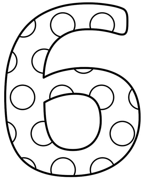 Number 6 Printable Coloring Page Free Printable Coloring Pages For Kids