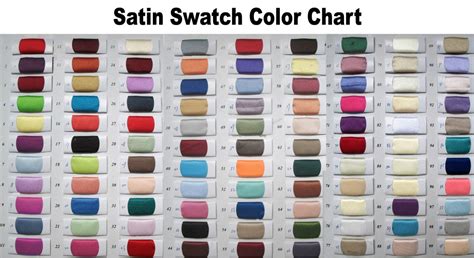 Satin Swatch Color Chart Xiamen Kingxin Imp Exp Trading Co Ltd