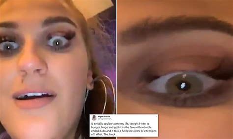 Woman Posts Video Showing The Moment Her Eyelashes Were Ripped Out By A Double Ended Dildo