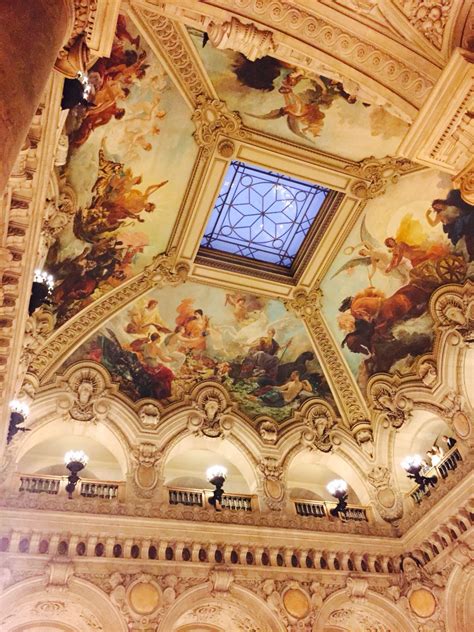 The ceiling of the paris opera house is a fixture in french cultural controversy for another reason aside from its incompetent electricians. Garnier - First Time | Paris opera house, Coffered ceiling ...