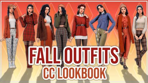 Fall Outfits Cc Lookbook 🍂 Sims 4 Cc Create A Sim Youtube