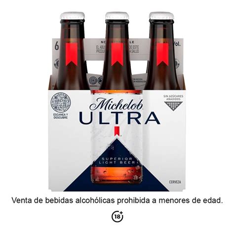 Pack De Cervezas Michelob Ultra 6 Botellas 210 Ml Cu Walmart