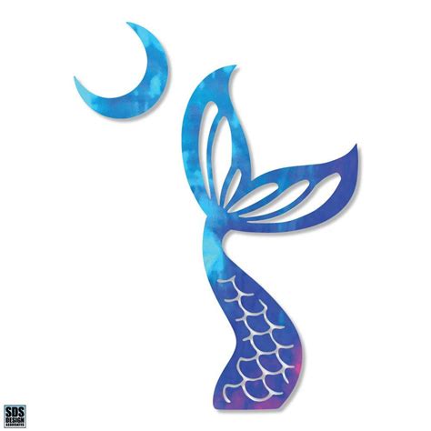 Mermaid Tail with Moon 3" Decal | Palmetto Moon