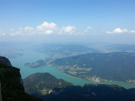 The Salzkammergut Lakes From The Top Of The Schafbergspitze Austria