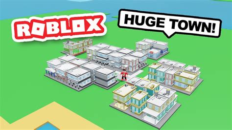 Building A Huge Town In Roblox Tiny Town Tycoon Youtube