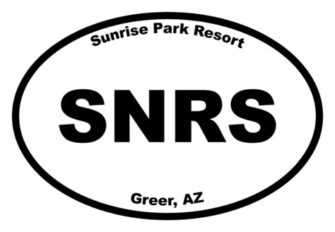 Sunrise Park Resort Oval Sticker