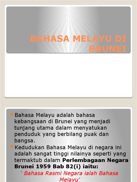 Bahasa Melayu Di Brunei Pdf