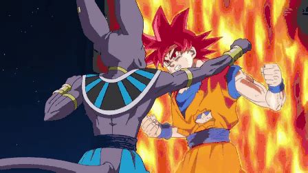 Share the best gifs now >>>. SSG Goku vs Beerus | DragonBallZ Amino