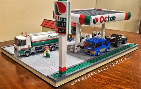 Lego Octan Gas Station Moc Lego Lego Building Micro Lego