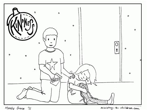 Helping Others Coloring Page - Coloring Home