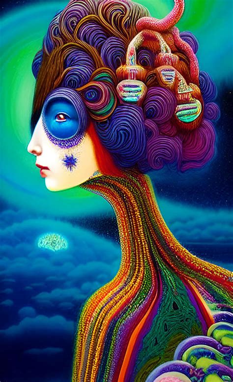 psychedelic portrait 69 digital art by barroa artworks fine art america