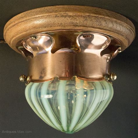 These pretty tiles feature four feathery fronds fanning out from a raised center disk surrounded by carved latticework graced with. Antiques Atlas - WAS Benson Copper Ceiling Light