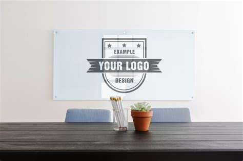 Company Meeting Room Logo Mockup Mediamodifier