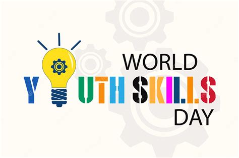 premium vector world youth skills day