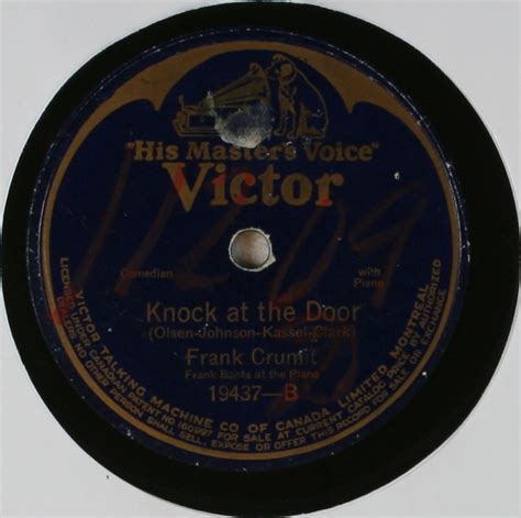 Victor Matrix B 30642 Knock At The Door Frank Crumit Discography