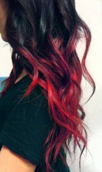 50 Trendy Hair Black Red Ombre Dip Dye Hair Color Dark Dip Dye Hair