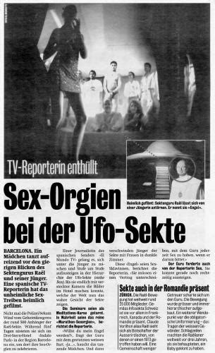 Sex Orgien Bei Der Ufo Sekte Rael Figu Schweiz