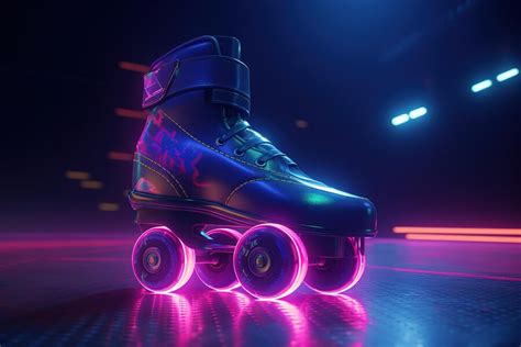 Premium Ai Image Generative Ai Roller Skate In Cyberpunk Style Disco