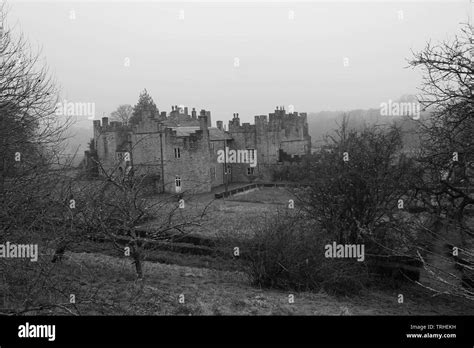 Foggy Castle In Scotland Stock Photo Alamy