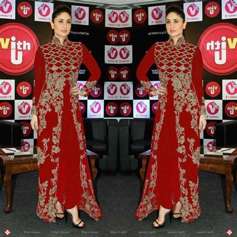 Kareena Kapoor Heavy Embroidered Suit Fabric Details Top Banglori Georgette Bottom Santoon