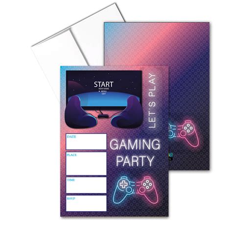 Gaming Invitations Party Invites