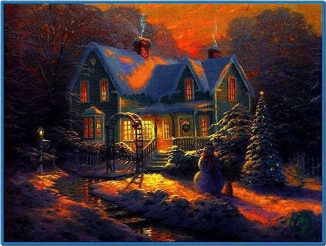 Christmas Cottage Animated Screensaver Download Free