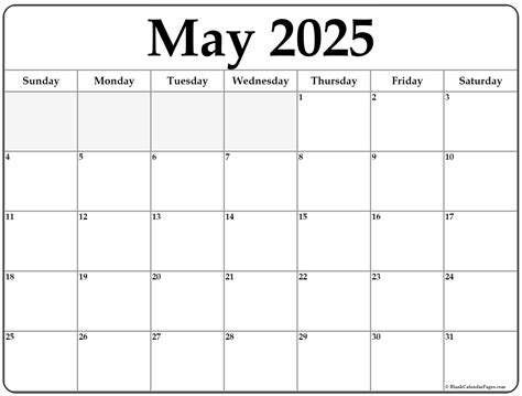 May 2025 Calendar Free Printable Calendar