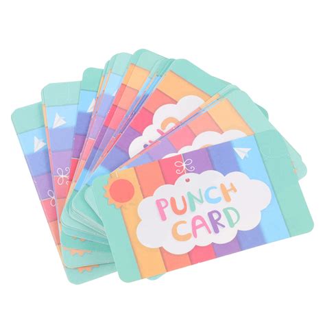 buy 50pcs reward punch cards customer loyalty cards girl pattern incentive cards business card