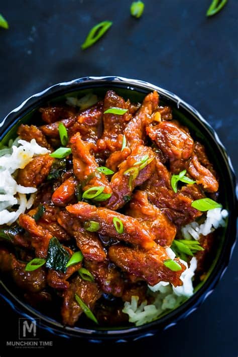 Mongolian beef that's easy to make in just 30 minutes, crispy, sweet and full of garlic and ginger flavors you love from your dinner, then dessert. Mongolian Beef 30 Minute Recipe - Munchkin Time