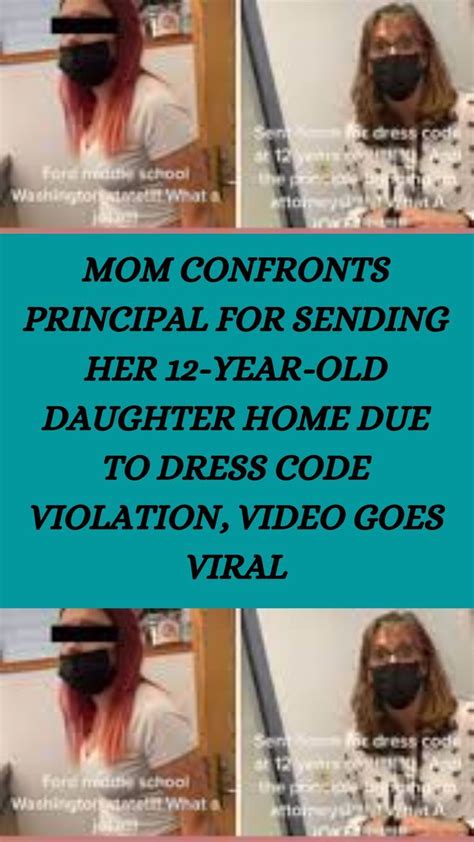 Mom Confronts Principal For Sending Her 12 Year Old Daughter Home Due