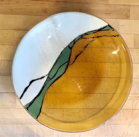 Fused Glass Salad Bowl Fused Glass Art Glass Fusing Projects Glass Artwork