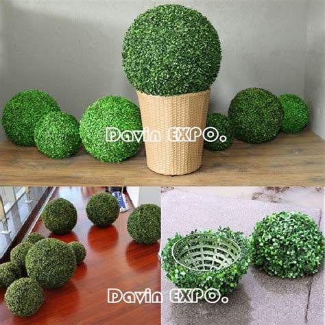 New 2pcs 40cm Artificial Grass Topiary Balls Outindoor Hanging Boxwood