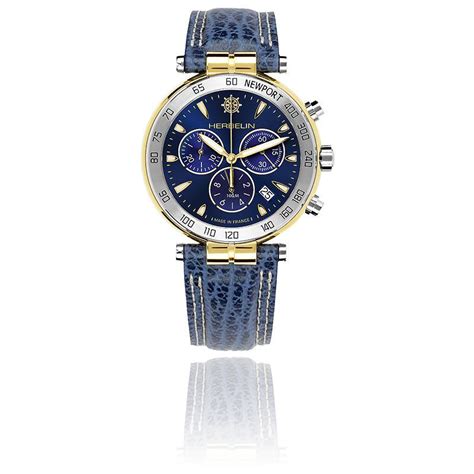 montre newport originals chrono 7654t35 herbelin ocarat