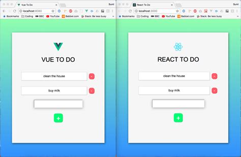 Any items we add via the ui. I created the exact same app in React and Vue. Here are ...