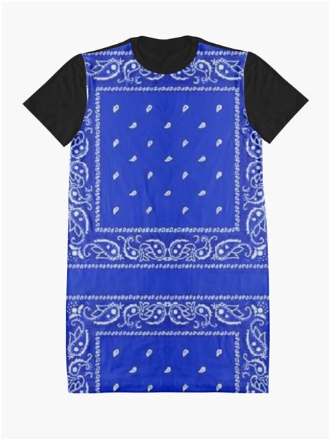 Blue Bandana Graphic T Shirt Dress For Sale By Ariahgraphics Redbubble